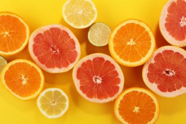 Narenciye portakal, limon, greyfurt ve limon ile