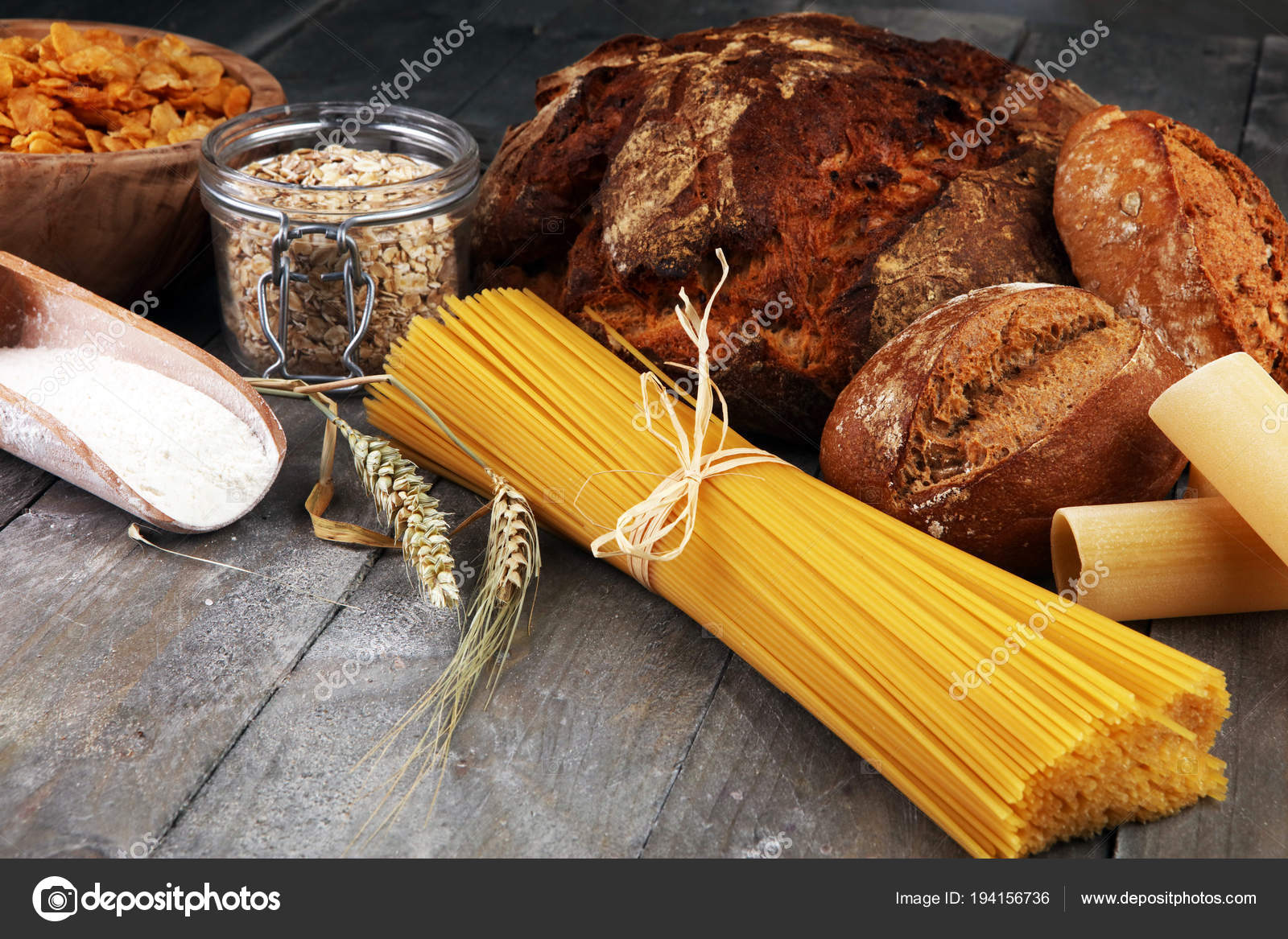 Whole grain products with complex carbohydrates — Stock Photo © beats1