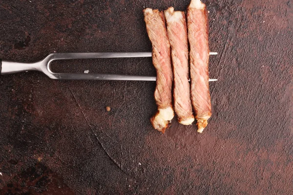 Bife de costela de churrasco ou bife de lombo - Churrasco Wagyu envelhecido a seco E — Fotografia de Stock