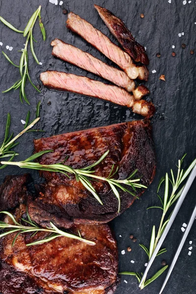 Bife de costela de churrasco ou bife de lombo - Churrasco Wagyu envelhecido a seco E — Fotografia de Stock