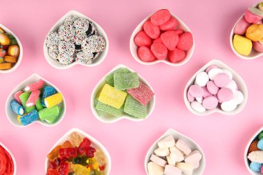 jöle ve şeker ile şekerler. renkli farklı childs dizi