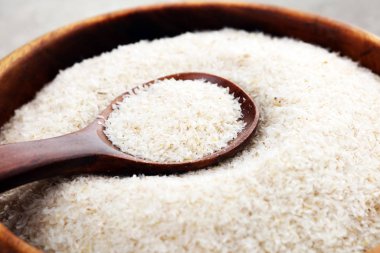 Kırsal arka planda Psillium tohumlarının bir kısmı. Psilyum se