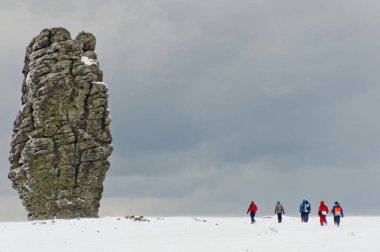 Turistler, Manpupuner Yaylası, Kuzey Ural
