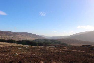 Kış sezonu boyunca İrlanda Wicklow Dağları