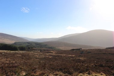 Kış sezonu boyunca İrlanda Wicklow Dağları