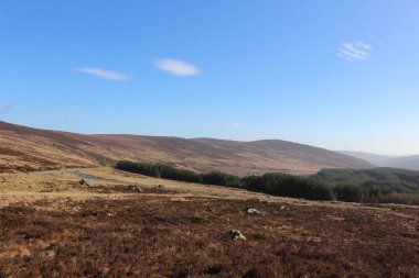 Kış sezonu boyunca İrlanda Wicklow Dağları