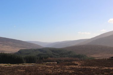 Kış sezonu boyunca İrlanda Wicklow Dağları