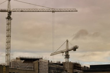 Dublin Ireland, February 18 2018: Editorial photo of construction at trinity university college in Dublin ireland