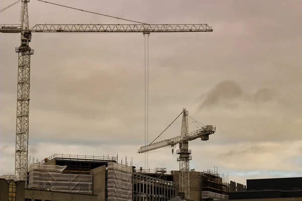 Dublín Irlanda, 18 de febrero de 2018: Foto editorial de la construcción en el colegio universitario Trinity en Dublín Irlanda — Foto de Stock