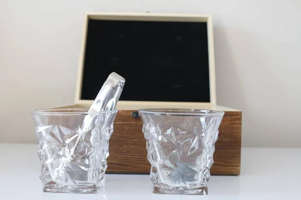 Studio shot of a whisky stone set — Stock Photo, Image