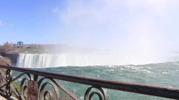 Vidéo en gros plan des chutes de niagara au Canada — Video