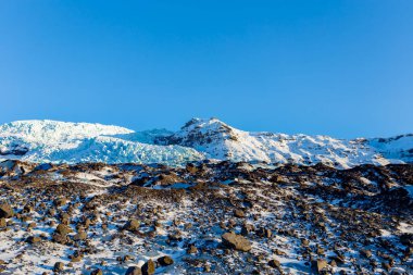 Skaftafell buzul kış manzara