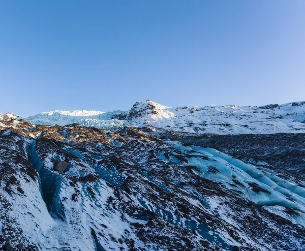 Skaftafell Inverno paisagem geleira — Fotografia de Stock