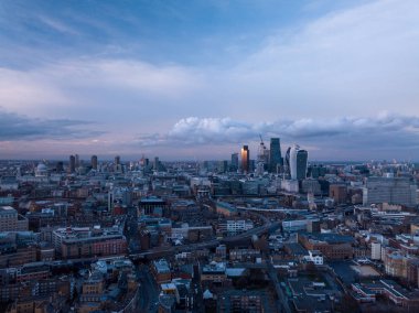 Londra hava günbatımı cityscape