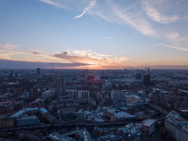 Londra hava günbatımı cityscape