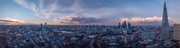 London Aerial Sunset  cityscape panorama — Stock Photo, Image