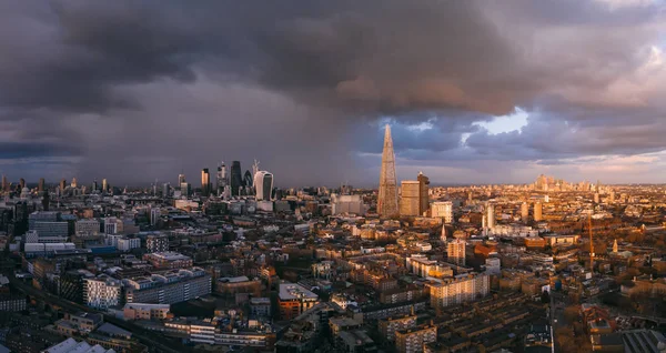 Londra hava günbatımı fırtına cityscape manzara