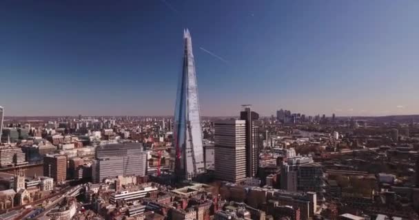 Лондонский Skyscraper Aerial Orbit Time Lapse — стоковое видео