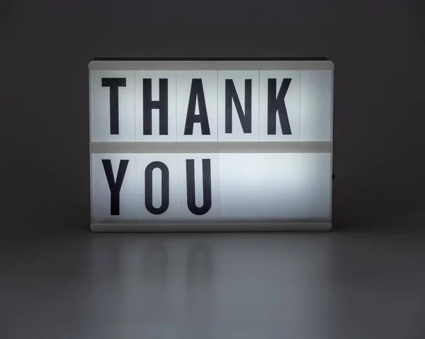 'THANK YOU' in retro lightbox — Stock Photo, Image