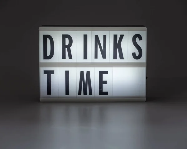 'Zaman içinde retro lightbox içecekler'