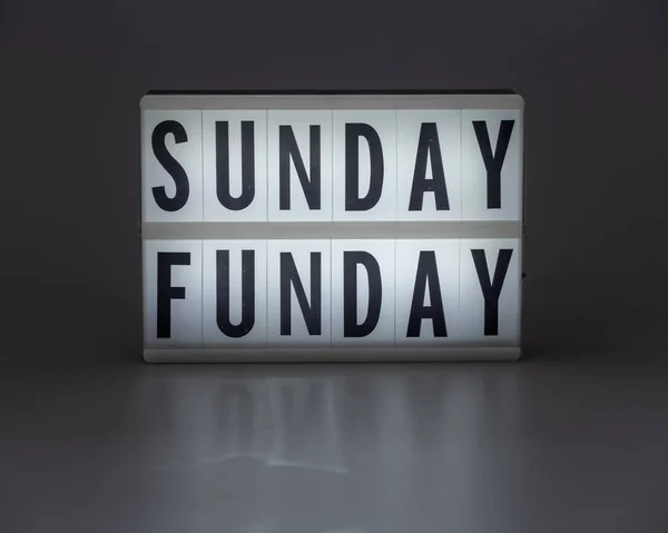 Pazar Funday' içinde ' retro lightbox Stok Resim