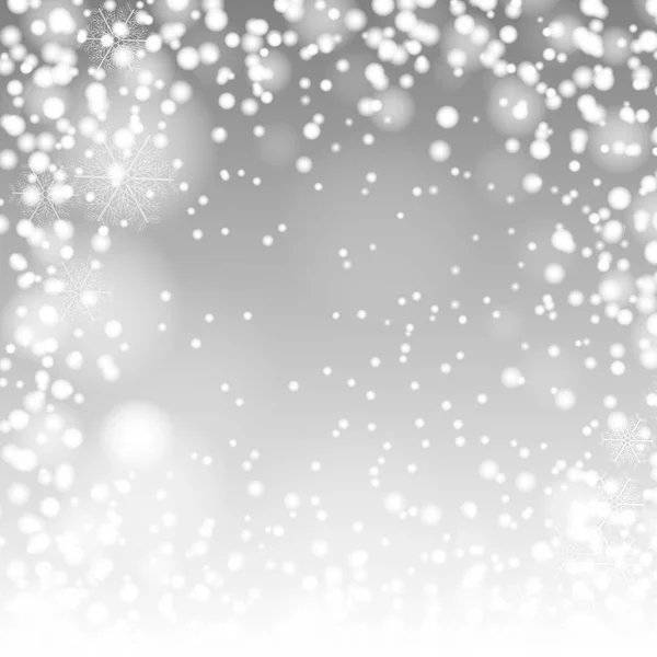 Realistic falling snowflakes. — Stock Vector