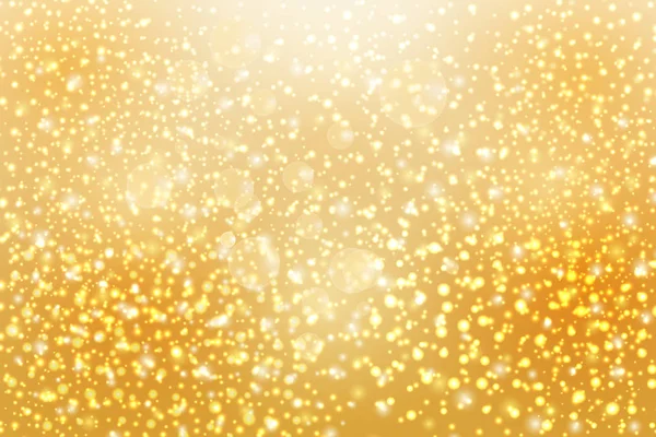 Luces doradas cayendo abstractas. Polvo de oro mágico y resplandor . — Vector de stock