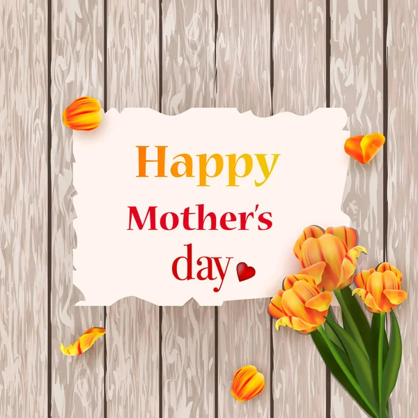 Tarjeta de felicitación Happy Mothers Day plantilla. Eres la mejor mamá del mundo. Yo te amo. Día de las Madres Banner, volante, invitación, felicitación o diseño de póster . — Vector de stock
