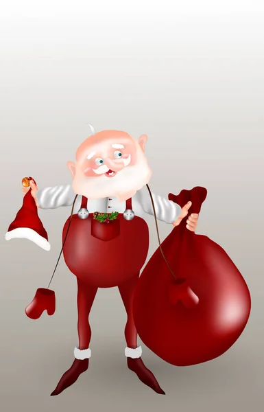 Рождественский Санта Клаус. Симпатичный мультяшный персонаж . — стоковый вектор