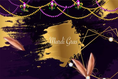 Mardi Gras tatil geçmişi. Vektör illüstrasyonu, güzel arkaplan.