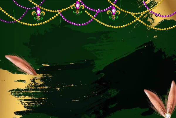 Праздничный фон Марди Гра. Векторная иллюстрация, красивый фон . — стоковый вектор