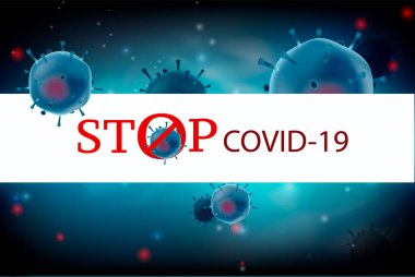 İllüzyon konsepti Coronavirus COVID-19. Çin 'den Wuhan virüsü. Covid-19 'u durdur. 