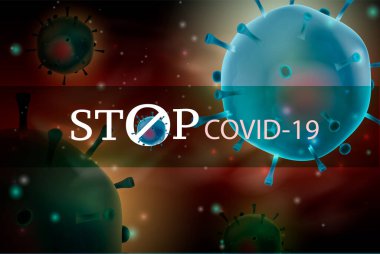 İllüzyon konsepti Coronavirus COVID-19. Çin 'den Wuhan virüsü. Covid-19 'u durdur. 