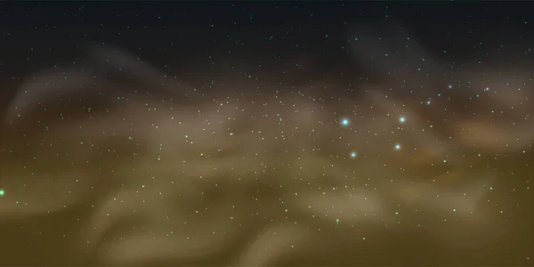 Étoiles dans le ciel nocturne, lumière étoilée, fond de l'espace galaxique . — Image vectorielle