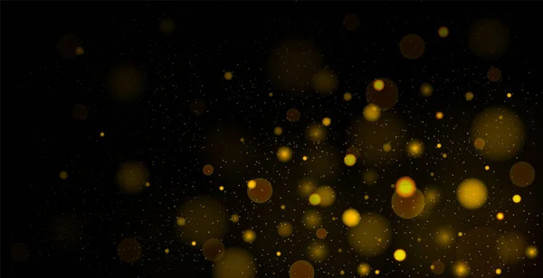 Onda Brilhante Confetti Vetor Dourado Cauda Cometa Espumante Efeito Luz — Vetor de Stock