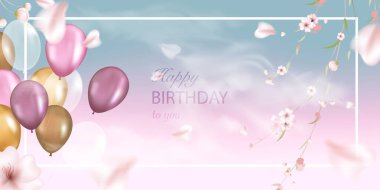 Konfetili parlak balonlar. Doğum günü için parlak bir dekorasyon, yıldönümü kurumsal etkinlikleri. 