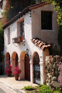 bir bahçe ile tipik İngiliz ev