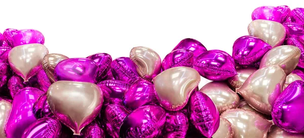 Pembe folyo folyo beyaz arka plan. kırpma yolu