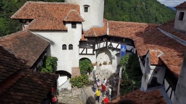 Romanya 'nın Brasov kentindeki Ortaçağ Bran Şatosu
