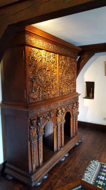 Romanya 'nın Brasov kentindeki Ortaçağ Bran Kalesinin İçi