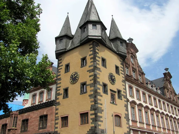 Frankfurt Tyskland Juli 2015 Gamla Traditionella Byggnader Frankfurt Main Tyskland — Stockfoto