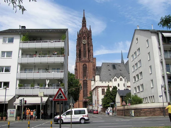 Francfort Allemagne Juillet 2015 Cathédrale Francfort Dans Quartier Financier Francfort — Photo