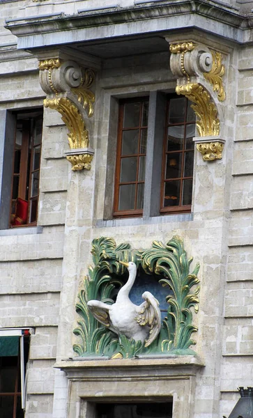 Brussels Belgium 2015 Swan Facade Brussels 중앙에 Grand Place — 스톡 사진