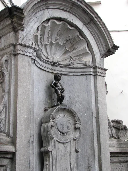 Bruxelles Belgique Juillet 2015 Célèbre Statue Manneken Pis Garçon Qui — Photo