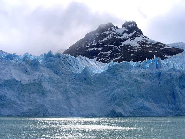 Vues Sur Les Sommets Enneigés Les Glaciers Des Andes Patagonie — Photo