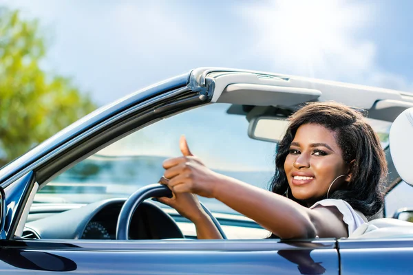 Young black female driver — Stock Photo, Image