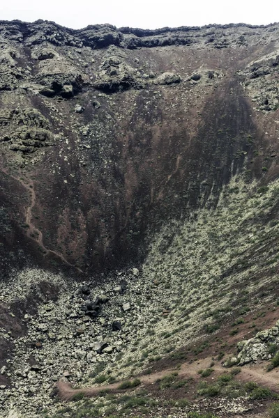 Krater Des Vulkans Corona Lanzarote Kanarische Inseln — Stockfoto