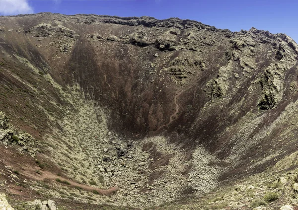 În interiorul craterului unui vulcan "La Corona " — Fotografie, imagine de stoc