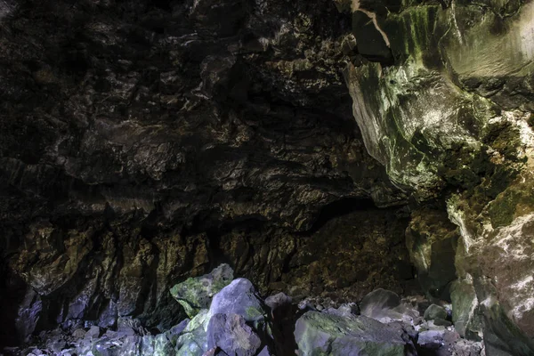 Binnenkant Vulkanische Grot Cueva Los Verdes Lanzarote Canarische Eilanden — Stockfoto