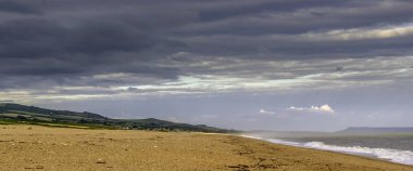 Günbatımı Devon Jurassic Coast, Devon, İngiltere